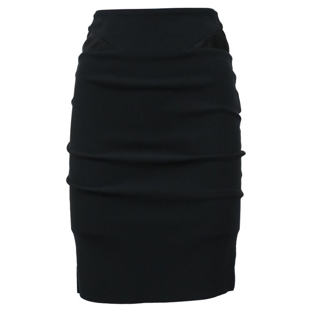 Viktor & Rolf Mini Fitted Skirt in Black Viscose
